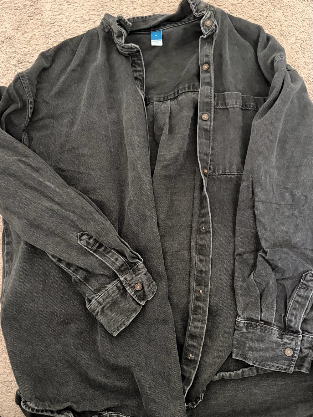 Old Navy Black Denim Shirt